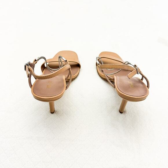 DVF Diane Von Furstenberg Frankie Stiletto Heel Sandal Nude Rose Size 8.5 - Picture 2 of 6